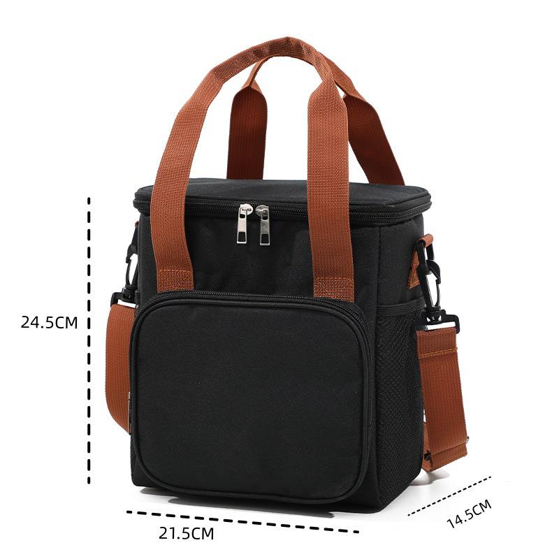 Insulated Large Capacity Tote Lunch Bag and Outdoor Picnic Crossbody Bag