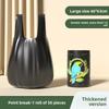 Household Waste Bag With Handles For Kitchen Garbage Disposal Thick Black Durable Pe Material