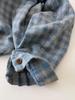 Women's Blue-Gray Plaid Brushed Shirt Jacket - Casual, Versatile Autumn/Winter Layer with High-End Feel