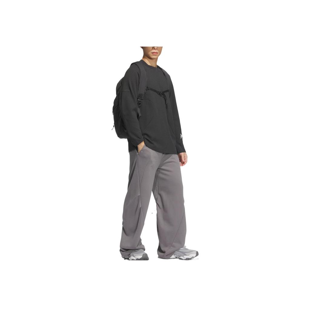 adidas Fustl Kn Pt 2 Outdoor Lace-Up Comfortable Pocket Casual Pants Men Bottoms Gray JZ8717