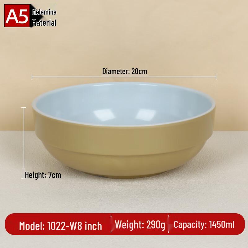 A5 Melamine 8-inch Breakfast Noodle & Rice Bowl