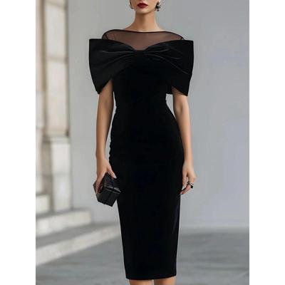 Elegante Vestido de Terciopelo Dorado de un Hombro para Mujer - Nueva Llegada