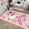 Office Rug Hello Kitty, Pink Anti-Slip Rug, Machine Washable for Living Room, Bedroom, Office, Multiple Sizes, Bedroom Mat, Decorative Mat, Durable Ma