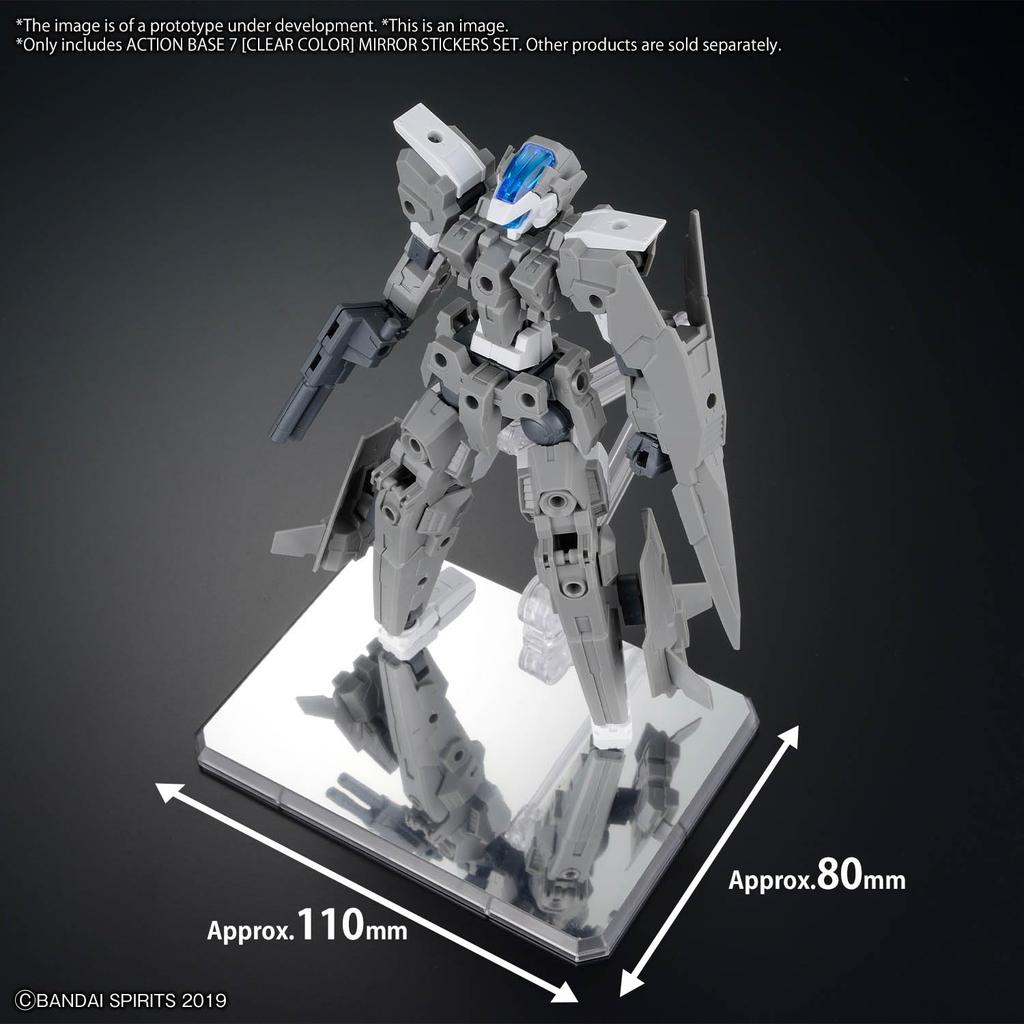 Action Base 7 [Clear Color] Mirror Sticker Set Plastic Display Stand