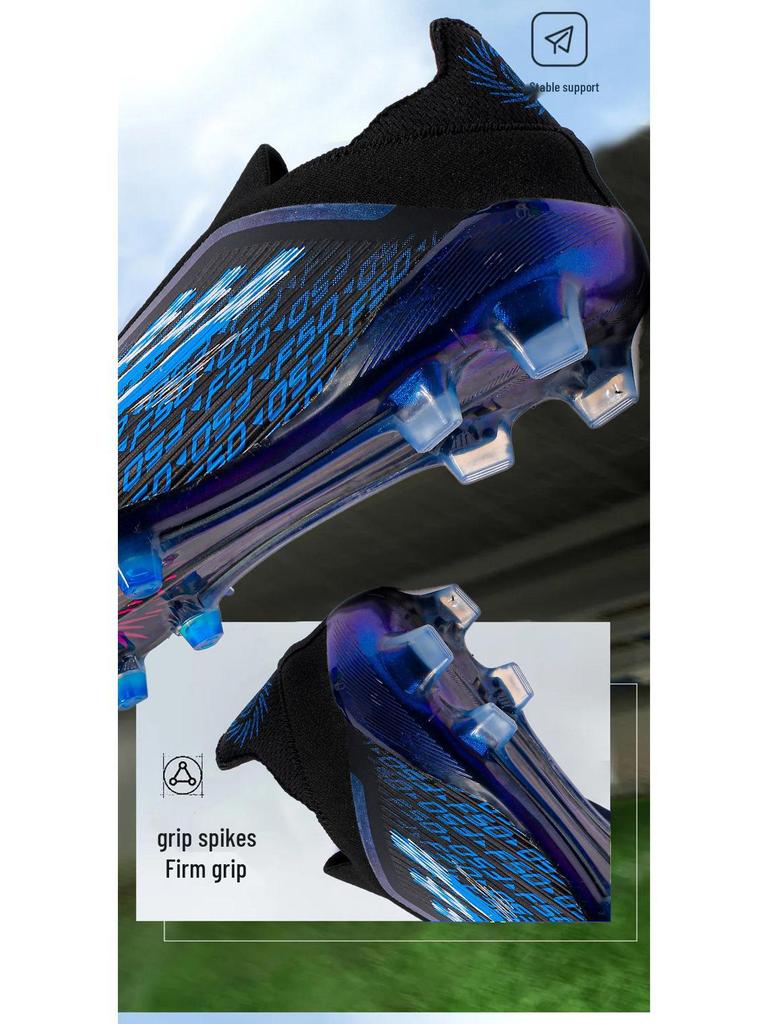 Chuteiras de Futebol para Exterior com Travas Longas para Homens, Mulheres e Adolescentes - Sapatos de Treino para Alunos do Ensino Fundamental I e II