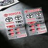 FOR TOYOTA TRO GR Waterproof Reflective Scratch Cover Sticker Universal Decor Decal For Car Motorcycle Helmet Refrigerator