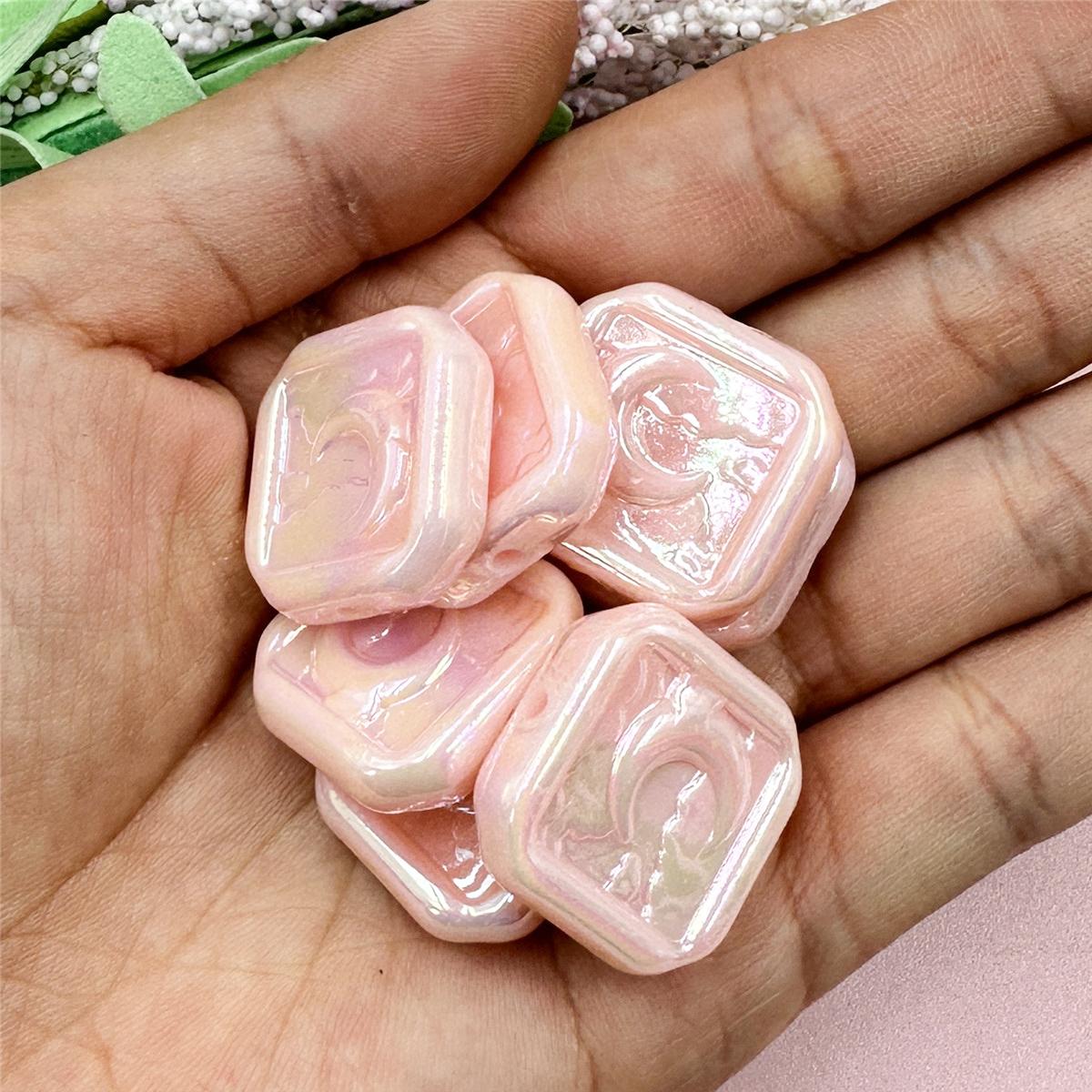 

Креативные 7 шт. Ручной работы материал Акрил 23 * 22,5 мм Модные бусины Облако луна DIY Аксессуары для волос DIY Изготовление ювелирных изделий розовый