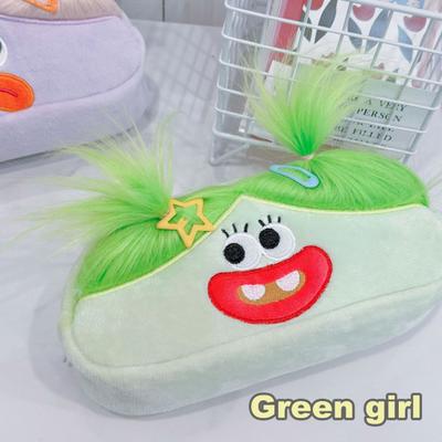 Funny Fried Hair Pencil Case DIY Long Hair Doll Pencil Case Box Large