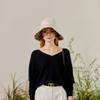 DakS Women S Beige Check contraSt Linen Floppy Hat Dbhe4e121i2