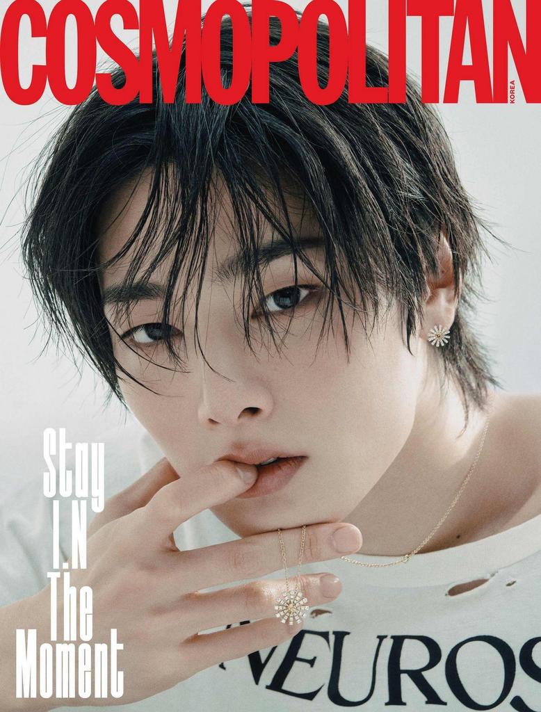 Cosmopolitan Corea 2025 Dicembre I.N &TEAM Kim Do-hoon NMIXX Jiwoo Jang Dongyoon