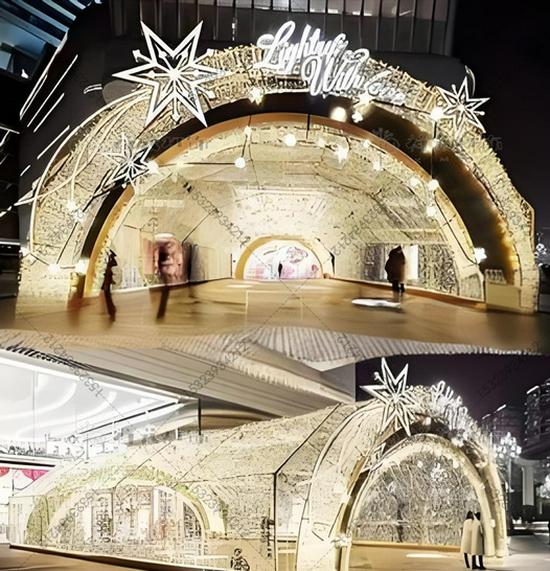 LED Heart Arch Tunnel Corridor Lighting for Cultural Tourism and Decorations