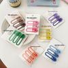 Vibrant Candy Color Seamless Hair Clip Set - Side, Bangs, and Heart Duckbill Clips for Women