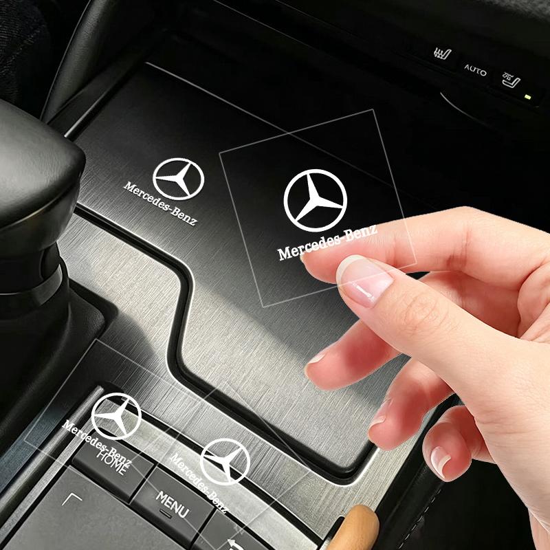 5/10pcs Car Styling Emblem Stickers Interior Decoration Decal For Mercedes Benz W203 W204 W212 C180 GLK300 CLS CLK CLA SLK C S E