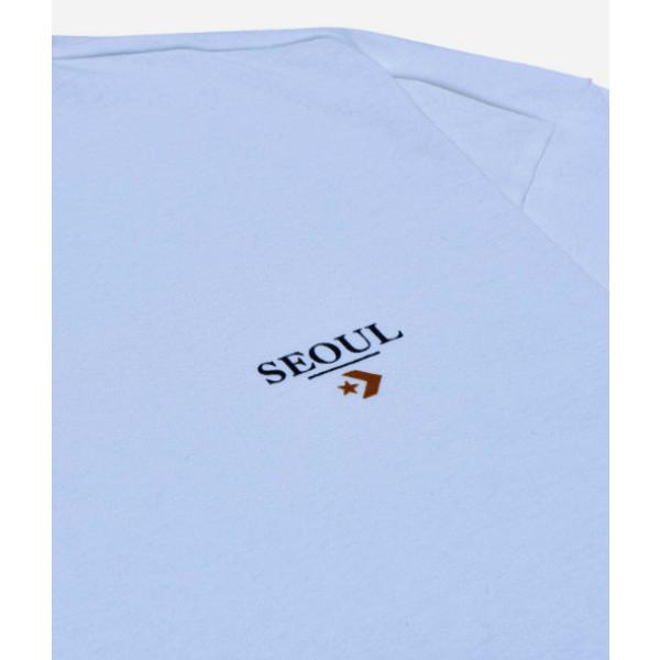 Converse Seoul CiTy Bungeo Bread Back PrinT ShorT Sleeve T shirT Oversized whiTe