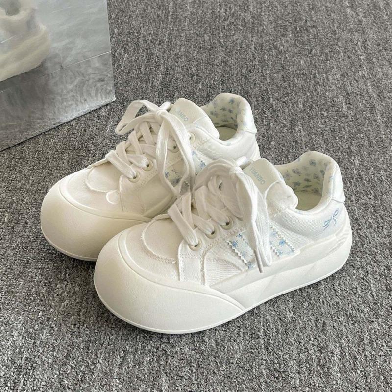 Summer casual board shoes women's new platform white shoes with skirts niche fashion bread shoes