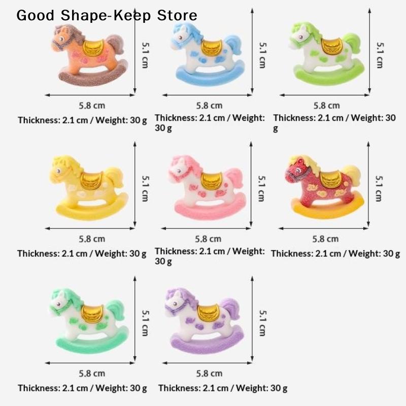 1Pc Kawaii The Horse Home Decoration Creative Resin Zodiac Horse Ornament Year Of Office Desktop Decoration Gifts