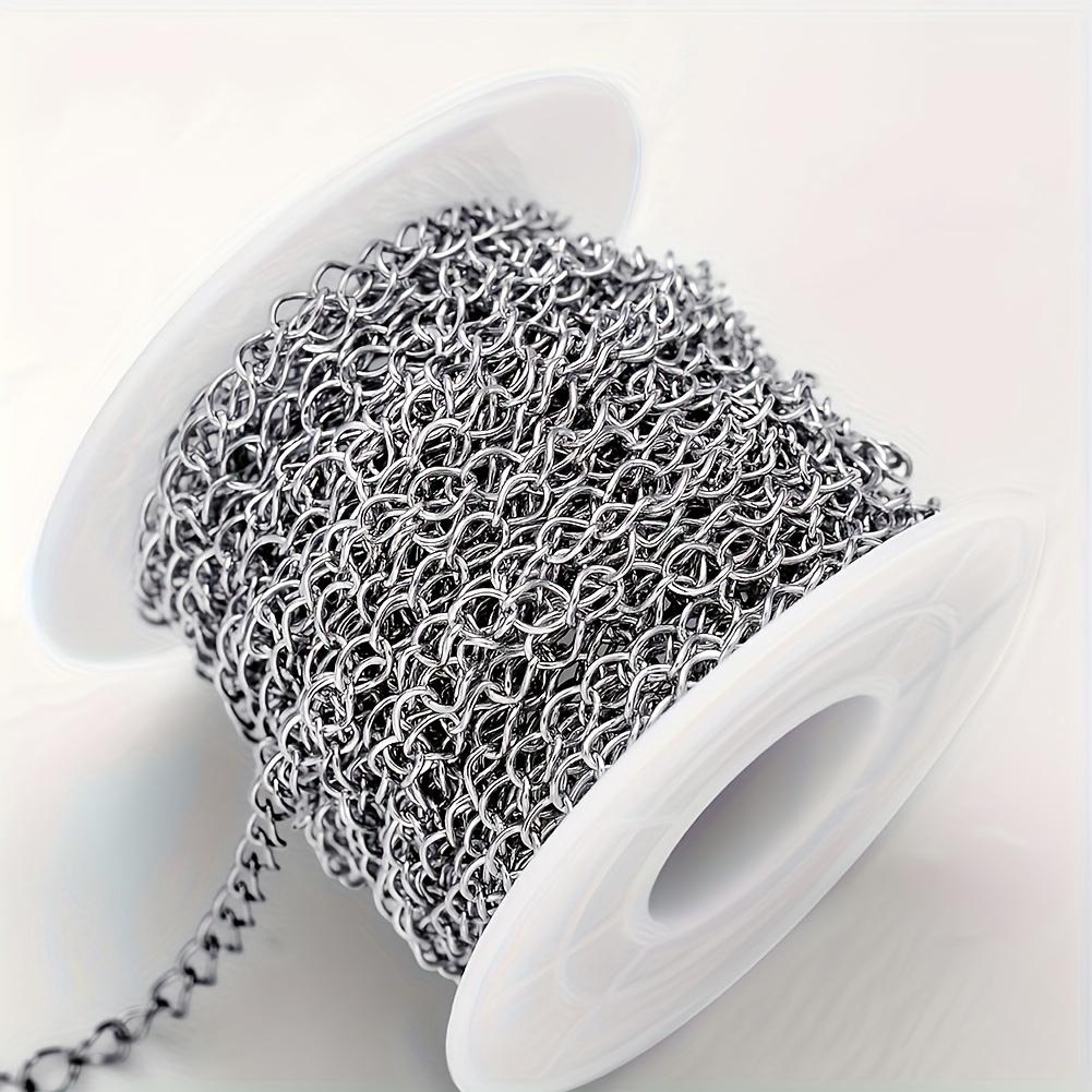 Stainless Steel Chain, 2/3/4mm Thick Twisted Link Chain for DIY Jewelry Making, Crafting Accessory, Pendants for Jewelry Making