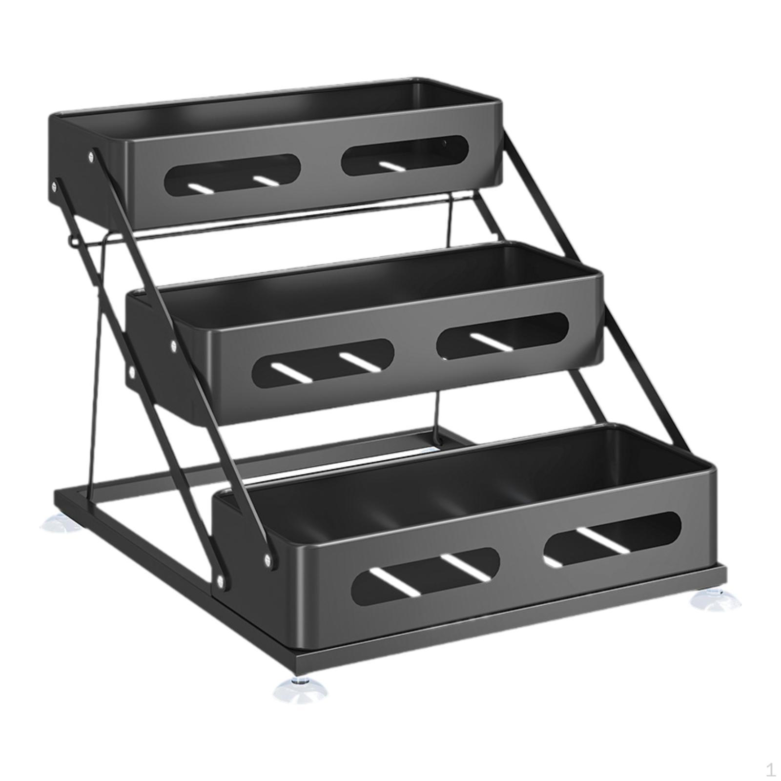3 Tier Spice Organizer for Countertop Storage in Kitchen and Living Room
