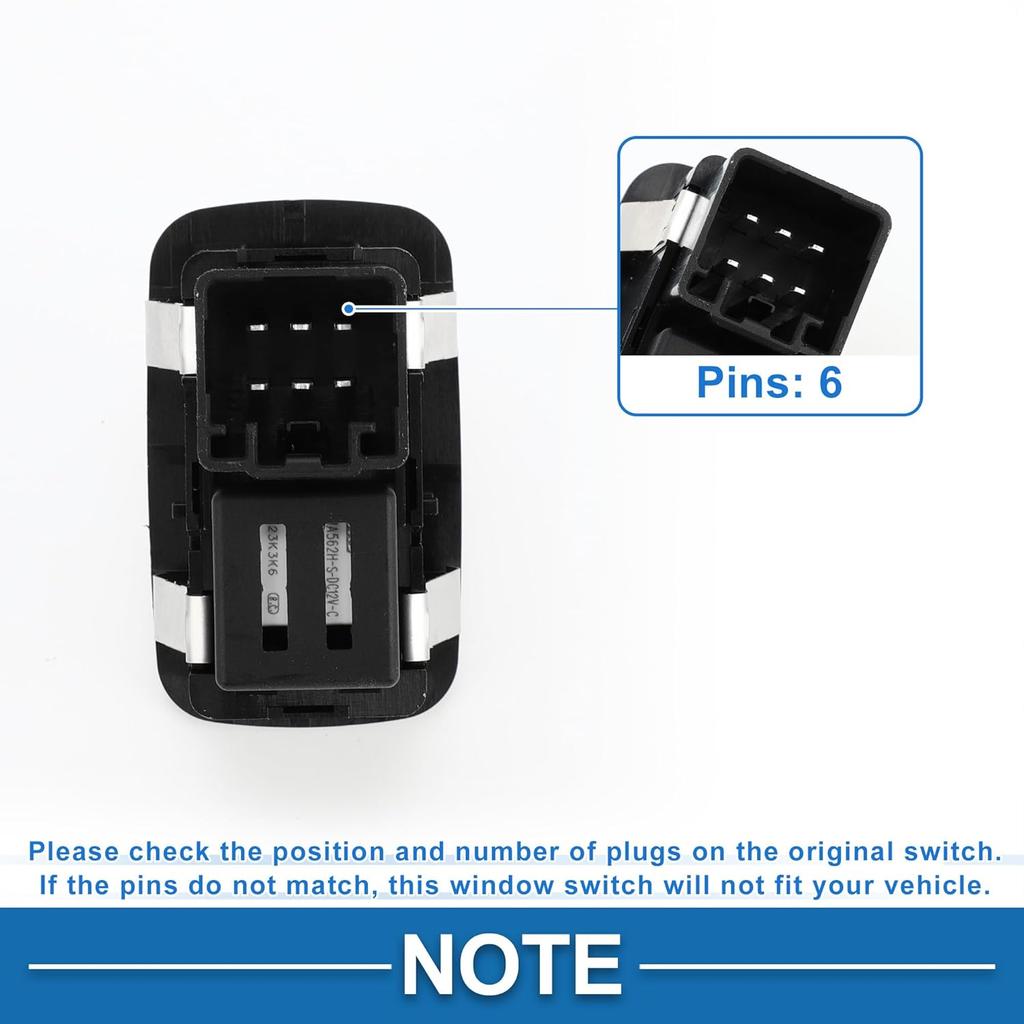 Power Window Switch No.56046832AB Window Control Switch for Ram 1500 2500 3500 2016-2018 Black