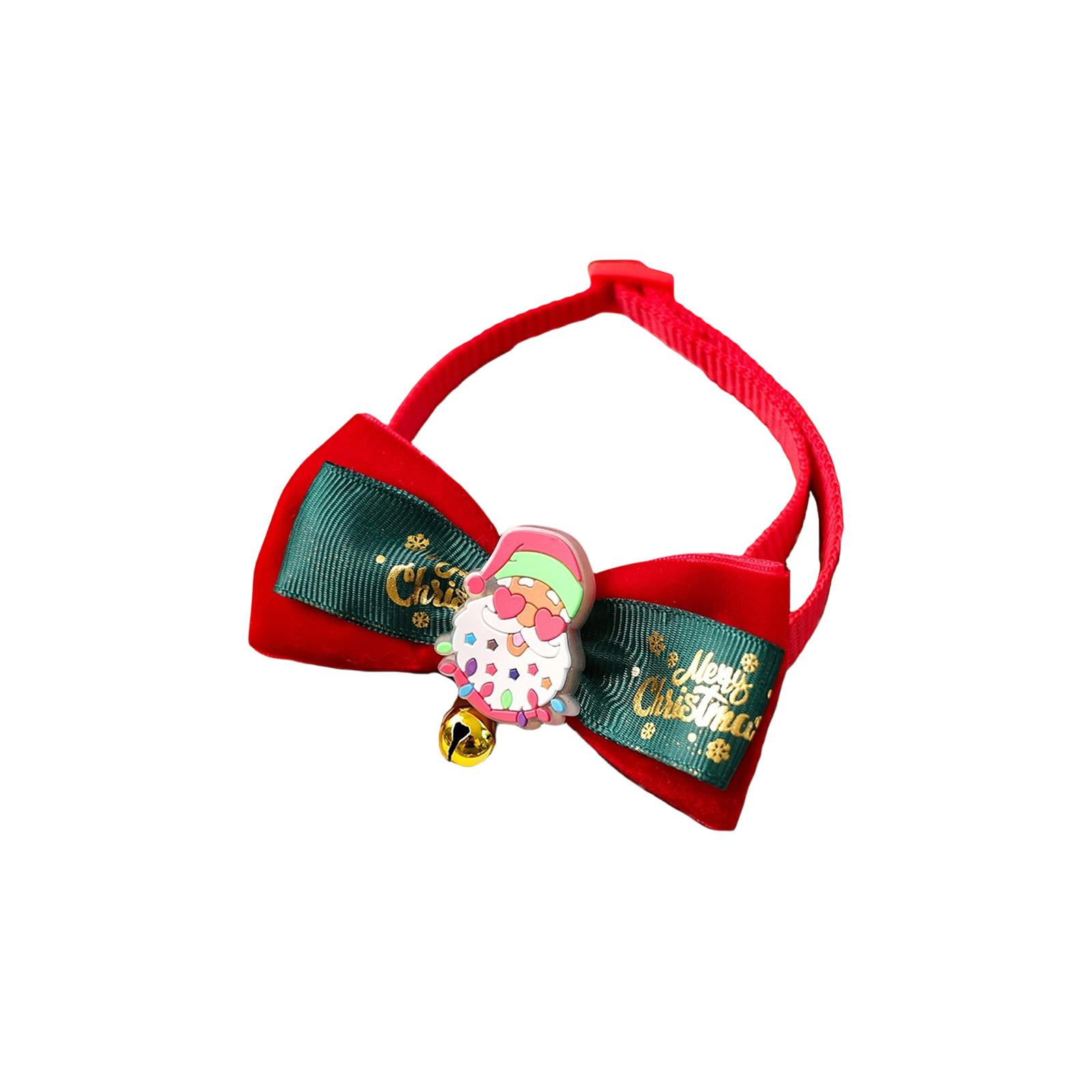 

Christmas Pet Bow Tie - Festive Plaid Dog Collar Accessory For Holiday Parties & Photos One Size