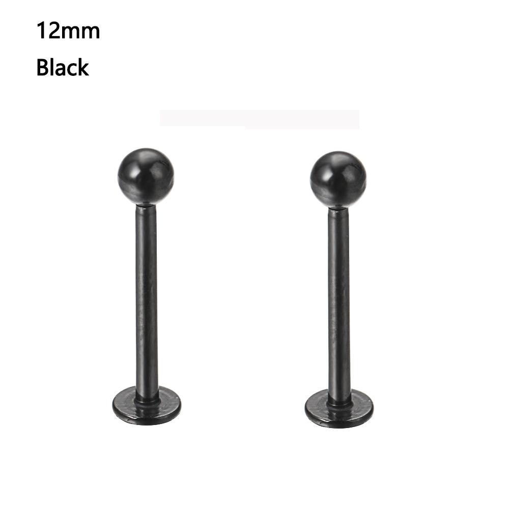 1Pair 6-12mm Tragus Ear Piercing Helix Bar Ball Stainless Steel Labret Lip Bar Rings Stud Cartilage Body Party Jewelry