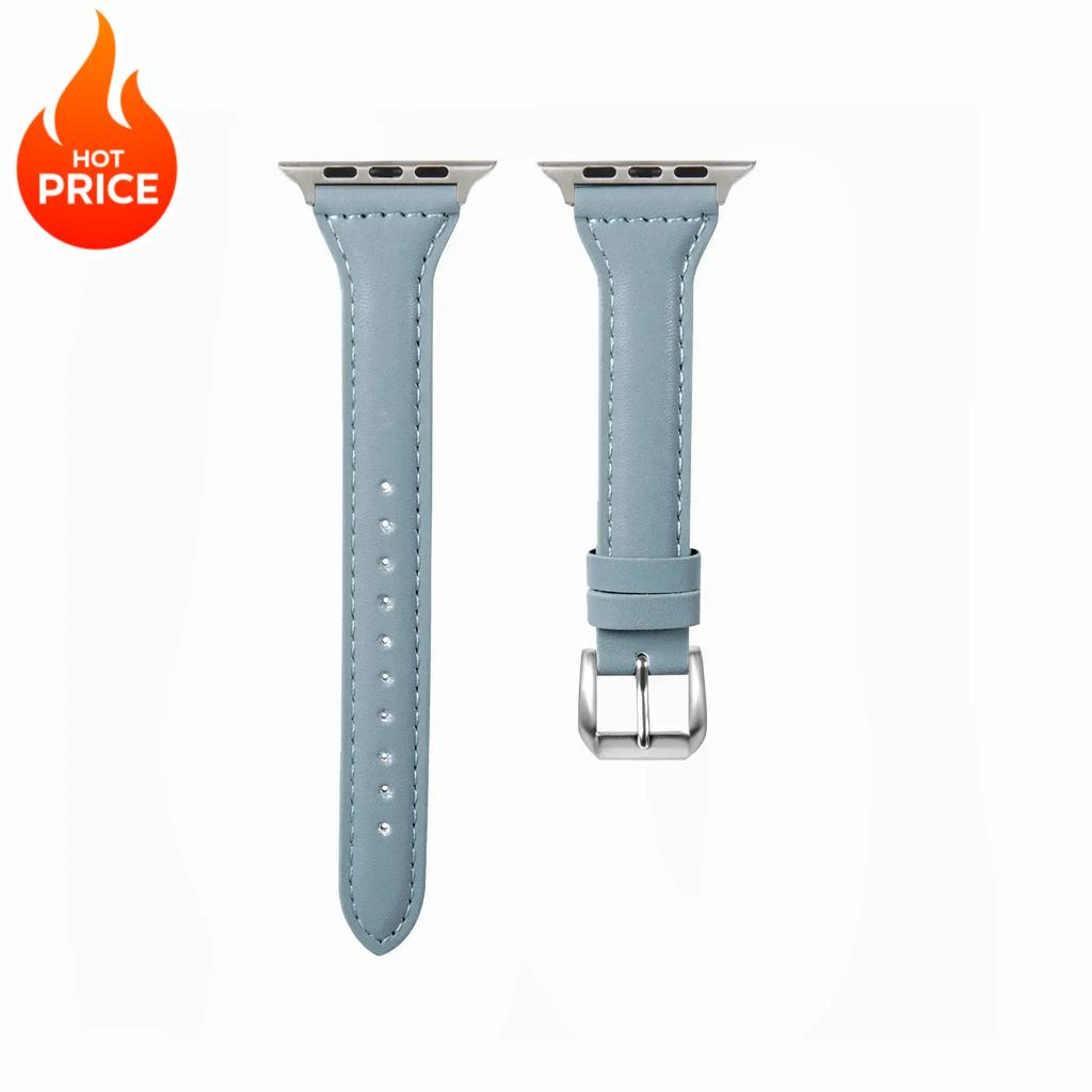 Slim Leather Strap For Apple Watch Band 44mm 40mm 41mm 45mm 44mm Bracelet For Iwatch Series 10-11 46mm 42mm Band Ultra 2-3 49mm