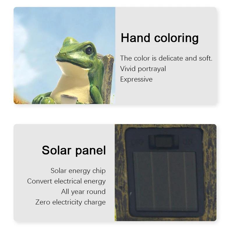 Frog Solar Light Outdoor Frog Resin Lamp Ground Plug-in Outdoor Waterproof Decorative Light Suitable For Garden Courtyards Parks