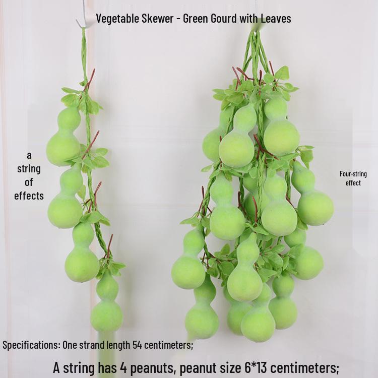 Farmhouse Hanging String Vegetables with Chili, Potato, Corn, Garlic & Peanut Model for Restaurant Courtyard Decor