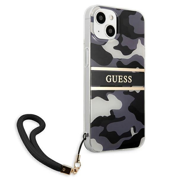 Guess Guhcp13Skcabbk Iphone 13 Mini 5,4 Czarny/Black Hardcase Camo Strap Collection