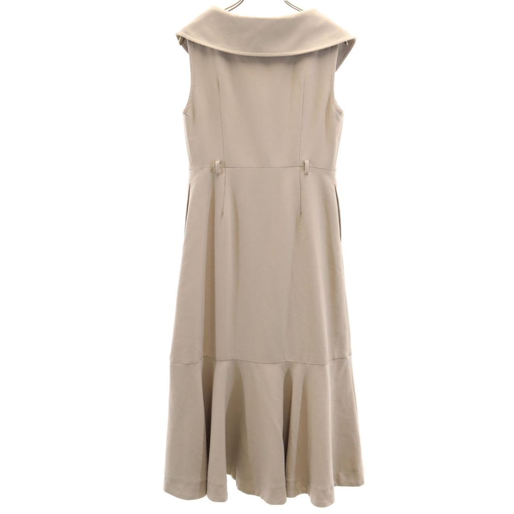 SNIDEL No sleeve Big Collar Trench Coat Mermaid Long dress beige Women Used