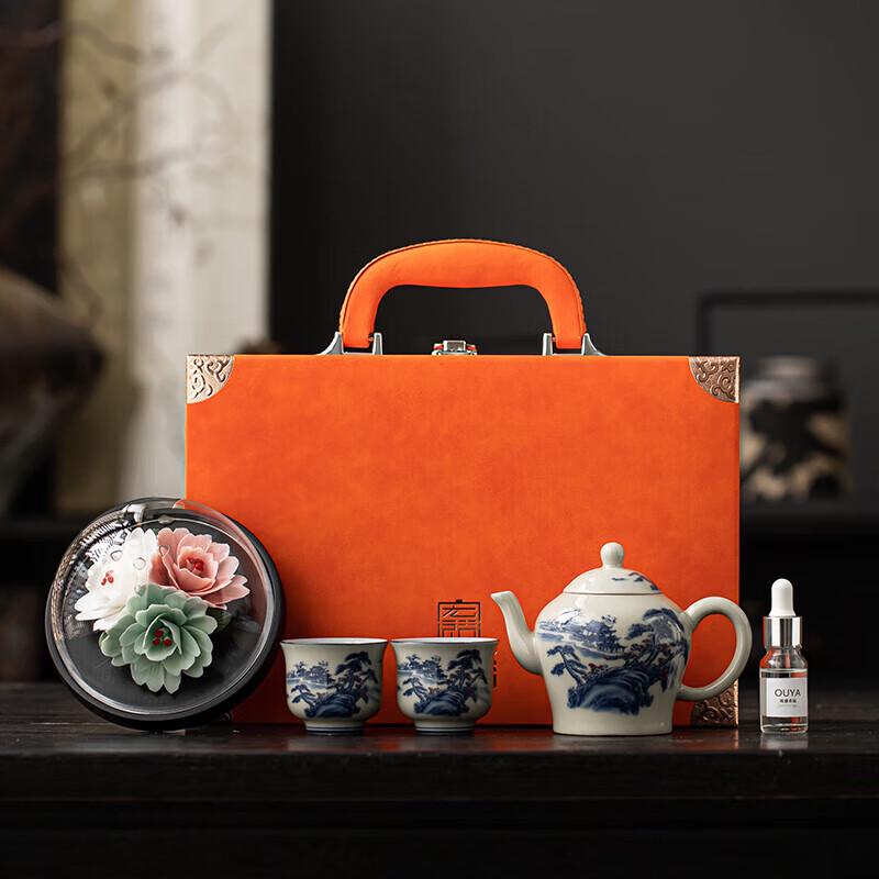 Hongyu Lijiangshan Ceramic Teapot Set