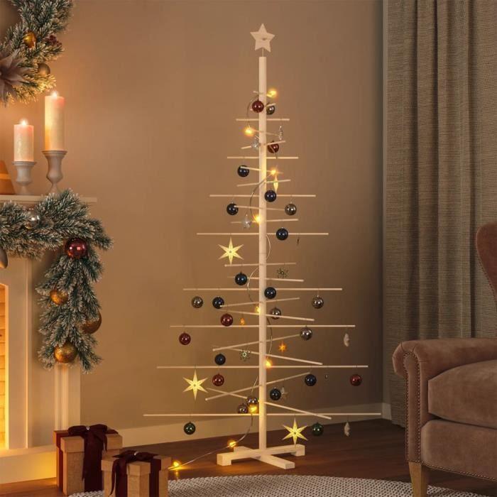 VidaXL Arbre de Noël en bois pour décoration 180 cm bois massif de pin 357991