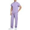 Men's Comfortable And Casual Solid Color Short Sleeved Pants Protective Suit Set