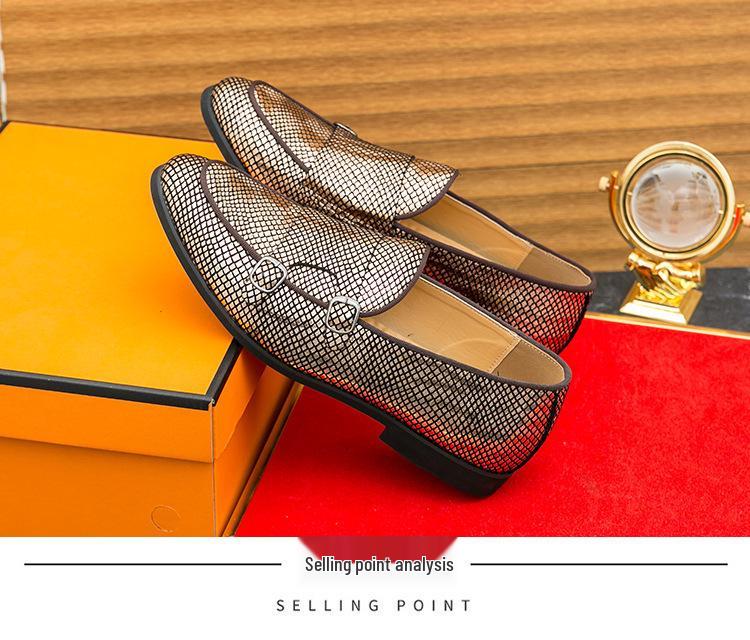 British Style Men's Leather Loafers - Large Size, Slip-On, Spring/Autumn Driving Shoes