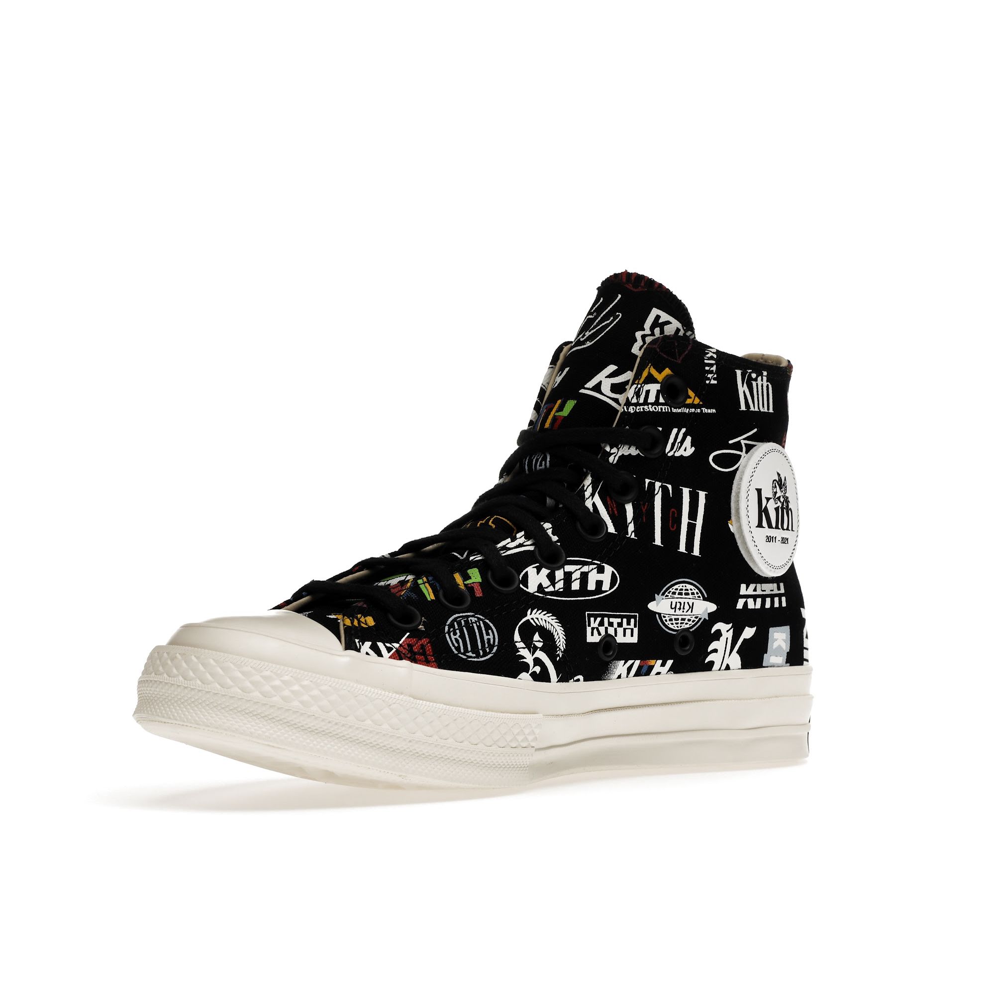 Converse Kith x Chuck 70 High 10th Anniversary — черные кроссовки унисекс Multi Egret — фото 4