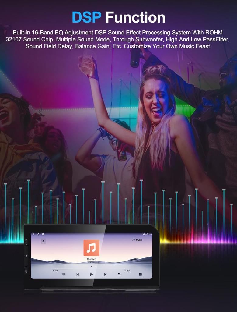 Toyota Prado 12.3-inch Android Infotainment System with Wireless CarPlay & Navigation.