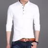 Herren Business Casual Polo Langarm T-Shirt Sommer Bequem und Atmungsaktiv Einfarbiges Oberteil