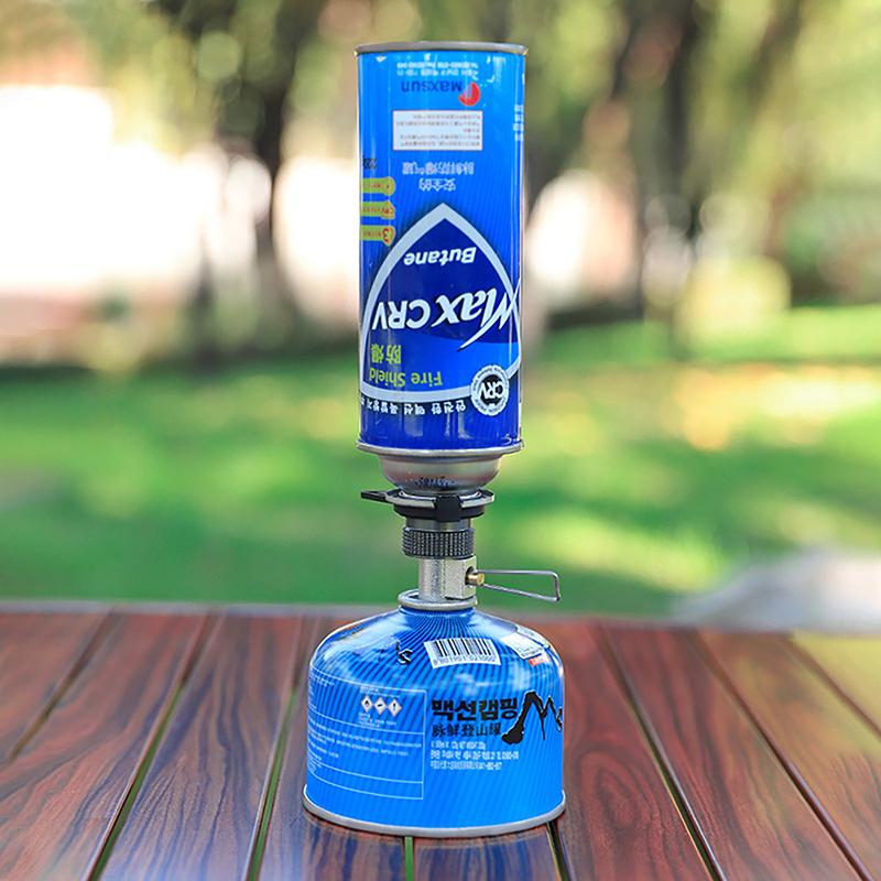 Butane Adapter Gas Refill Adapter With Bracket Outdoor Camping Stove Gas Cartridge Head Conversion Adapter Gas Refill Adapter