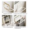 Garbage Bag Hanger Foldable Kitchen Trash Bag Holder Over Cabinet Door No-Drill Wall Mounted Large Capacity Waste Bag Rack
