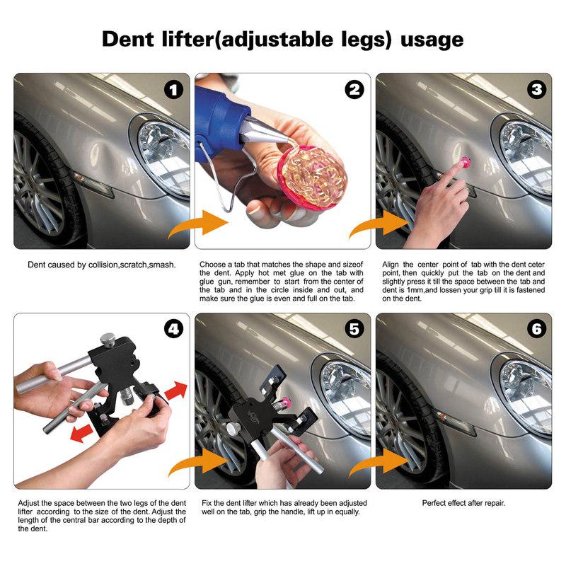 PDR Paintless Dent Repair Glue Tabs Kit for Car Dent Removal, Auto Body Repair Tools Adhesive Pads