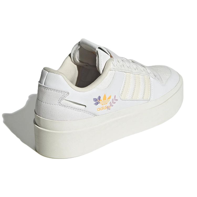 adidas Forum Bonega İşlemeli Çiçekli Kadın Spor Ayakkabı Beyaz Kristal-Beyaz Wonder-Beyaz GZ4297