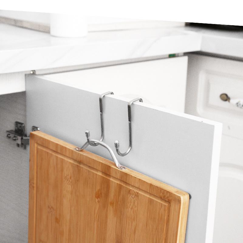 No-Drill Seamless S-Shaped Hook for Cabinet and Bathroom Doors - 304 Stainless Steel Double Clothes Hook
