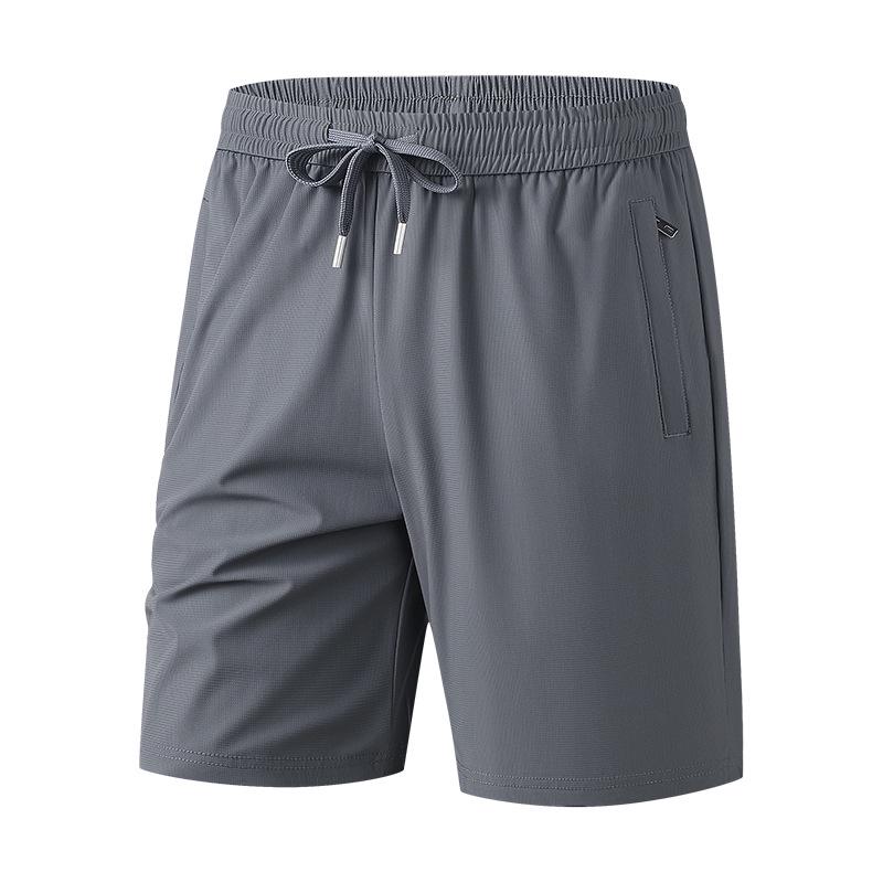 Men s Quick-Dry Custom Fit Plus Size Breathable Running & Fitness Mid-Length Beach Shorts 6XL темно-серого
