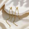 European & American Style Long Chain Tassel Earrings - Unique Fashion Design for Women