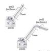 Multi-Color Zircon Stainless Steel S-Bar Nose Studs Jewelry