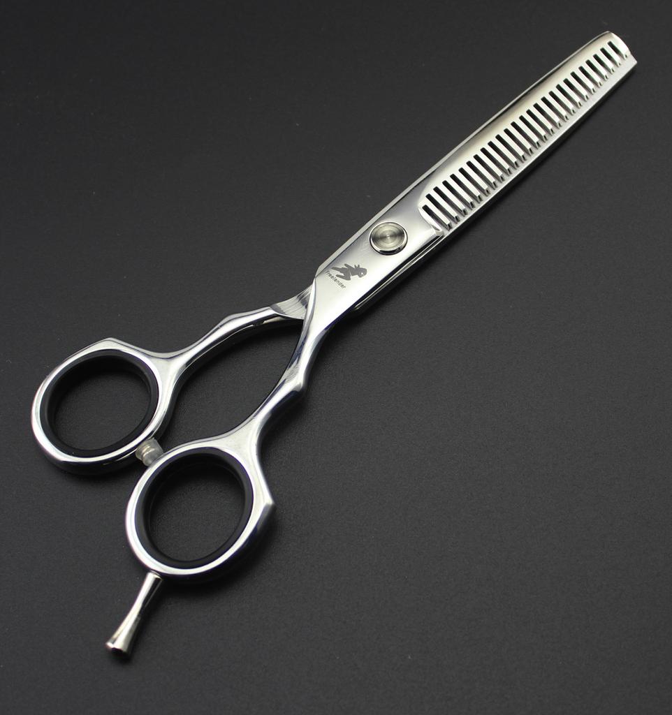 Professional Japan 4Cr 6 Inch Black Cut Hair Scissors Haircut Sissors Thinning Hair Cutting Shears Hairdresser Scissors