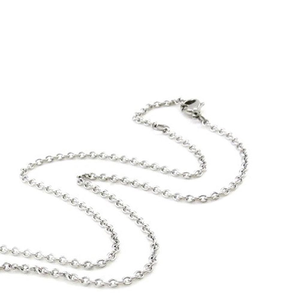 Les Trésors De Lily [J0078] - White 'Love' Steel Necklace