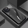 Business Black Textured Pattern Tempered Glass Phone Case Suitable for iPhone 17 16 15 14 13 12 11 Pro/Max/Plus Anti Drop