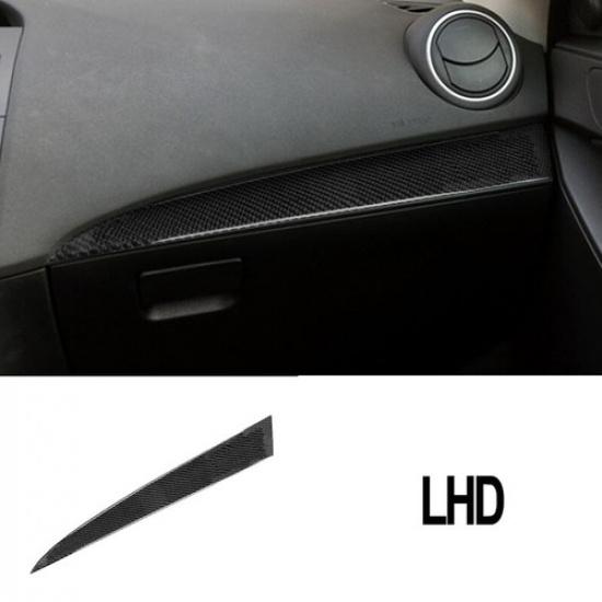 2pcs Carbon Fiber Car Interior Front Dashboard Cover For Mazda 3 2010-2013