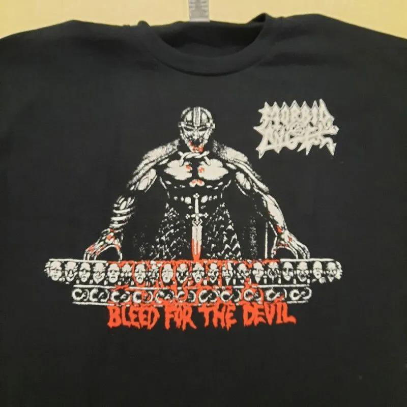 Unisex Short Sleeve Crew Neck Cotton T Shirt Morbid Angel Bleed For The Devil XL